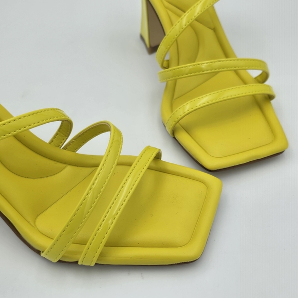 Marc Fisher Mahima Strappy Heeled Sandals, Greenish/Yellow, Women's 5M - Picture 3 of 15